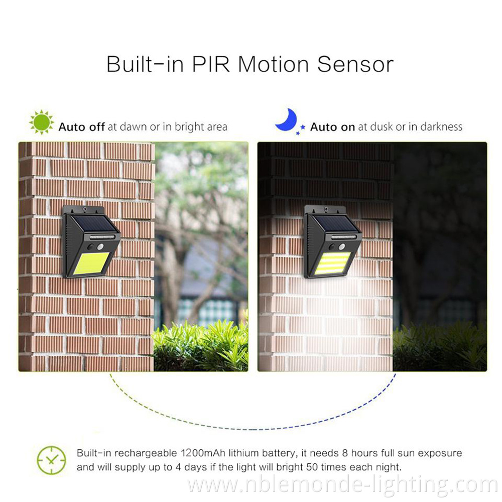 48 LED Solar Motion Sensor Wall Light 